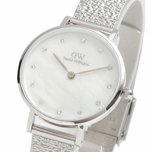 ダニエルウェリントン DANIEL WELLINGTON PETITE LUMINE PRESSED PIANO DW00100592 腕時計 レディース マザーオブパールホワイト クオー