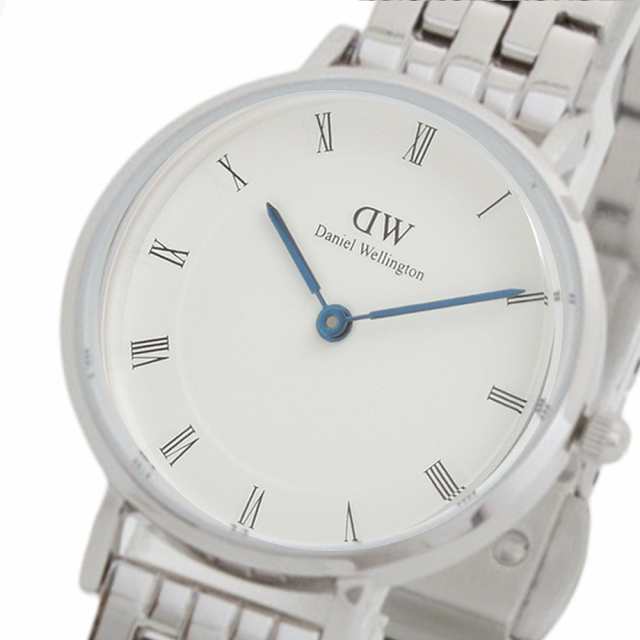 ダニエルウェリントン DANIEL WELLINGTON Petite Roman Numerals 5-Link Silver 28 DW00100685 腕時計 レディース ホワイト クオーツ シ