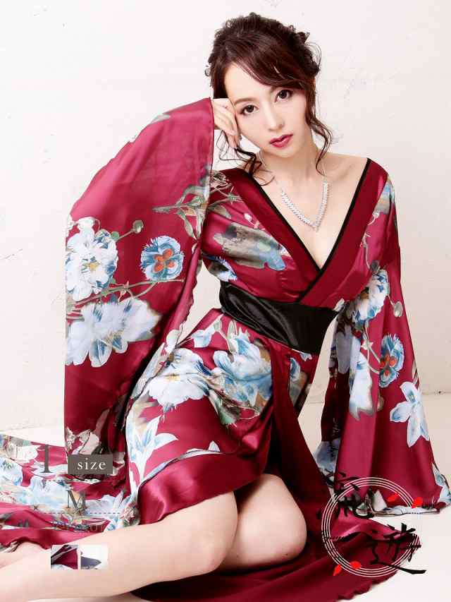 花魁 ドレス キャバドレス 衣装 和柄ドレス コンパニオン 流遊 サテン 着物ドレス 花魁ドレス 花柄 コスプレの通販はau Pay マーケット Rew You リューユ