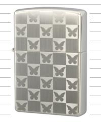 zippo【両面加工】バタフライチェックジッポーSV