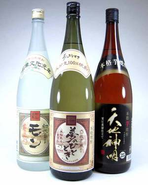 人気焼酎（芋、米、麦）　天地神明、モン、夢のひとときバラエティー3本セット 1800ｍｌ×３本