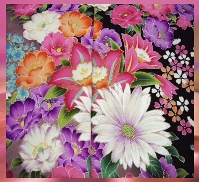 セミオーダー正絹ブランド振袖ぜ〜んぶ揃った豪華フルセット★PATTiPATT濃茶地彩ブーケフラワー