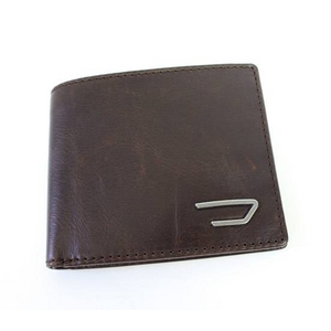 DIESEL 二つ折り財布 BROWN ディーゼル DIESEL®】メンズ 財布 長財布