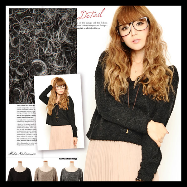 ふわふわもこもこニット ゆる感ショートニットソー 人気の春ニット ショート丈ニットチュニック 長袖ニットソー ギャル服の通販はau Pay マーケット ギャルガールズ