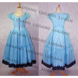 DK1049 不思議の国のアリス アリスのドレス 風  コスプレ衣装  完全オーダメイドも対応可能 DK1049 不思議の国のアリス アリスのドレス 風 コスプレ衣装 完全