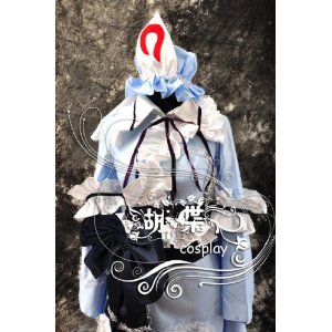 DK502 東方Project♪東方永夜抄♪西行寺 幽々子 豪華版☆コスプレ衣装