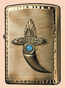 zippo ネイティブアメリカンスピリッツジッポー 真鍮いぶしターコイズ 2BIMT-FANGの通販は