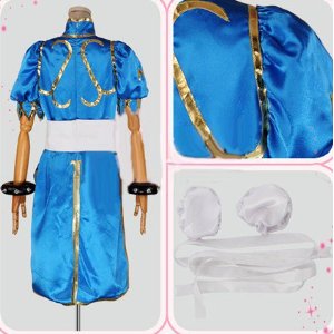 DK1263 ◆ ストリートファイター　　☆  春麗    風 　コスプレ衣装  　完全オーダメイドも対応可能 DK1263 ◇ ストリートファイター ☆ 春麗 風 コスプレ衣装 完全オーダ