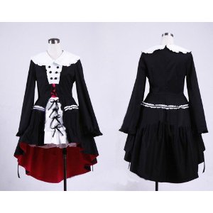 DK1931  高品質コスプレ衣装 涼宮ハルヒの憂鬱 ◆長門有希　ゴスロリ服◆コスチューム、コスプレ