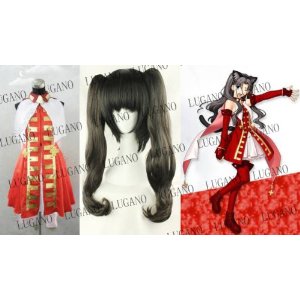 DK1592 fate/stay night風 遠坂凛 衣装＋ウイッグ  コスチューム、コスプレ　コスプレ衣装　完全オーダメイドも対応可能