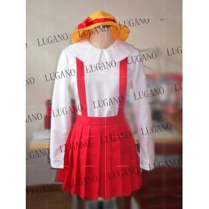 DK1442 さくら小学生　まる子ちゃん風  コスプレ衣装　　完全オーダメイドも対応可能