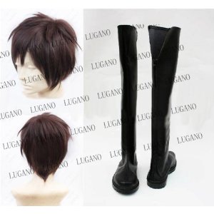 DK1797 進撃の巨人 リヴァイ 衣装+ウイッグ+靴フルセット コスチューム