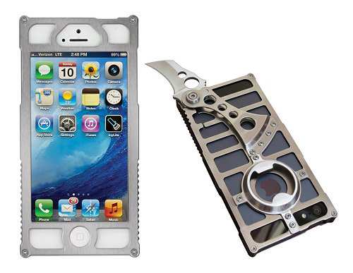 TactiCall Alpha 1 （タクティカル　アルファ　1）iPhone 5 Case Polished Stainless　シルバー　ナイフ　ボトルオープナー付