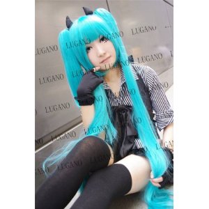 DK2034 VOCALOID 初音ミク　Poker Face風　衣装＋ウイッグ　コスチューム、コスプレ 衣装　完全オーダメイドも対応可能_1