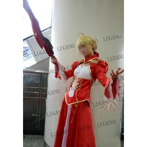 DK1613 Fate Stay night セイバー/Saber 赤剣士風 コスプレ衣装 オーダ