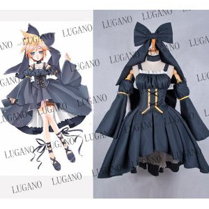 DK1392 VOCALOID 　鏡音リン    コスプレ衣装　完全オーダメイドも対応可能