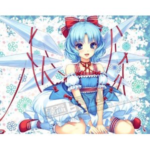 DK2135 東方Project チルノ コスチューム、コスプレ コスプレ衣装 完全