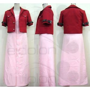 DK2328 FF7ファイナルファンタジーVII FINAL FANTASYエアリスセット　コスチューム、コスプレ 完全オーダーメイドも対応可能