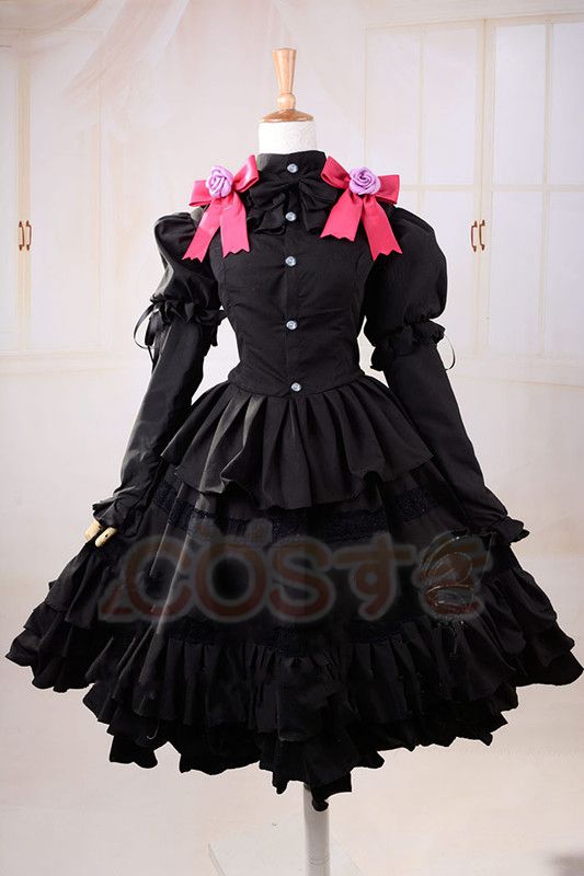 送料無料　デート&#183;ア&#183;ライブ 風 DATE A LIVE 時崎 狂三　黒  コスプレ衣装 高品質 新品 Cosplay アニメ の通販は 8,570円