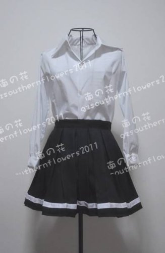 VOCALOID 初音ミク モノクロ∞ブルースカイ 風 コスプレ衣装 完全