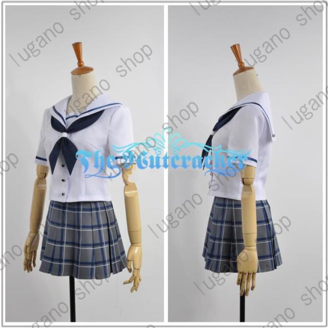 ハナヤマタ 夏制服 風 コスチューム、コスプレ コスプレ衣装 完全