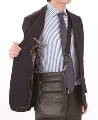 MAT LINGER（マットリンガー）薄型ラム革ショルダー 普段使いは勿論、旅先での貴重品入れにもぴったり！の通販は 6,855円