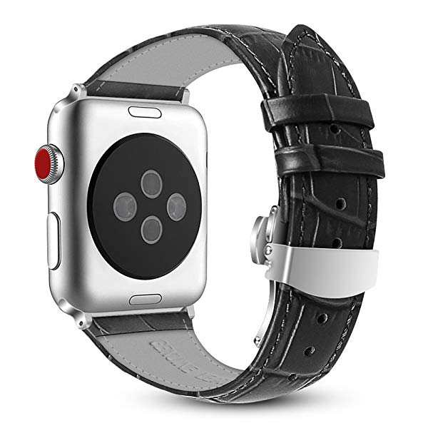 For Apple Watch バンド 本革ベルト 時計バンド アップルウォッチ交換ストラップ プッシュ式 バタフライ バックル Iwatch Apple の通販はau Pay マーケット Kaga Lab Au Pay マーケット店