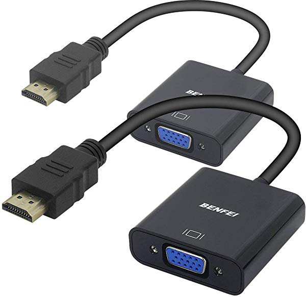 【送料無料】HDMIからVGAへ 金メッキ HDMIからVGAアダプター (オスからメス) コンピューター、デスクトップ、ノートパソコン、PC、モニタ