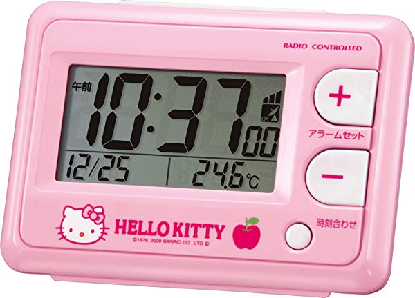 リズム時計 Hello Kitty 電波 目覚まし キャラクター 時計 R095 ピンク 8rz095rh13の通販はau Pay マーケット Kaga Lab Au Pay マーケット店