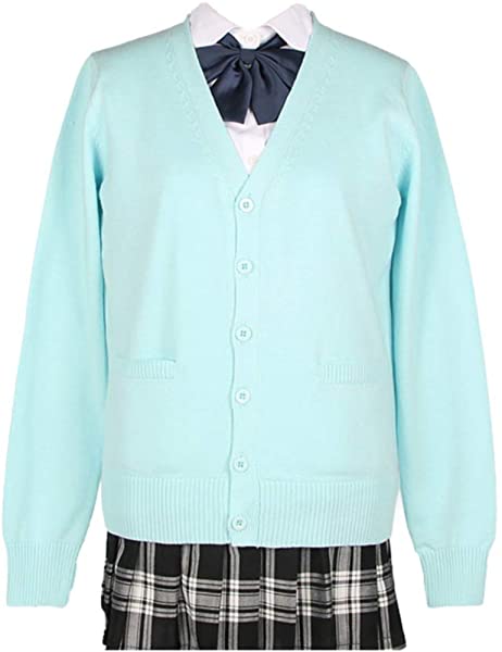 スクールカーディガン 女子 制服 カーディガン 学生 厚手 無地 Vネック ゆったり 通学 ライトブルー Lbl Xl Xl ライトブルー の通販はau Pay マーケット ロールショップ