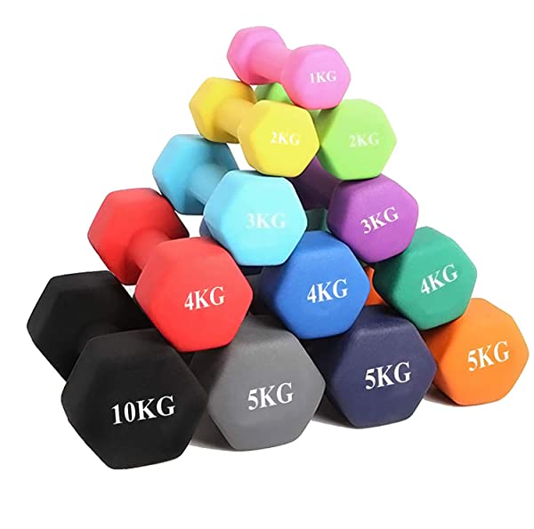 ダンベル[2個セット1kg 2kg 3kg 4kg 5kg 6kg 8kg10kg][ 選べる8色]筋トレ ダイエット 鉄アレイ ソフトコーティング（4kg×2個セ ...の通販は 5,365円