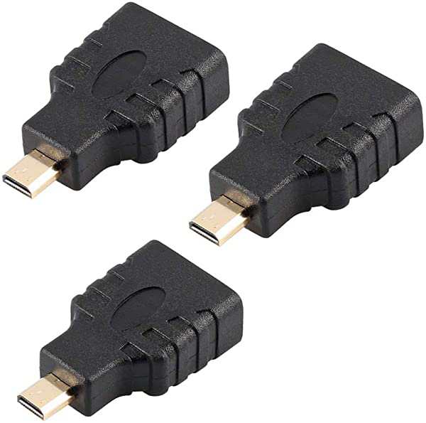 HDMI(メス)to Micro HDMI(オス) マイクロ HDMI変換アダプタ 3個の通販はau PAY マーケット - ロールショップ