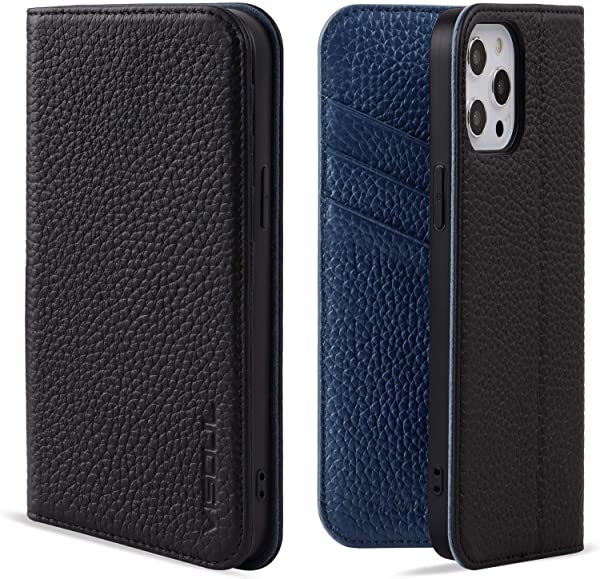 iPhone 12 Pro ケース 手帳型 本革 iPhone 12ケース レザー 全面保護 マグネット式 カード収納 アイフォン12 Proケース 横置きス...の通販は