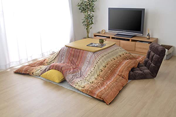こたつ掛けふとん用カバー 長方形 ラディ 約215×255?p オレンジ 洗える の通販は