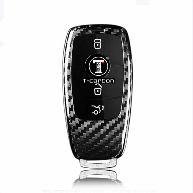 スマートキーケース メルセデスベンツ Eクラス リアルカーボン製 高級 キーカバー W213 E200 E220d E250 E300 E400（黒い） ...