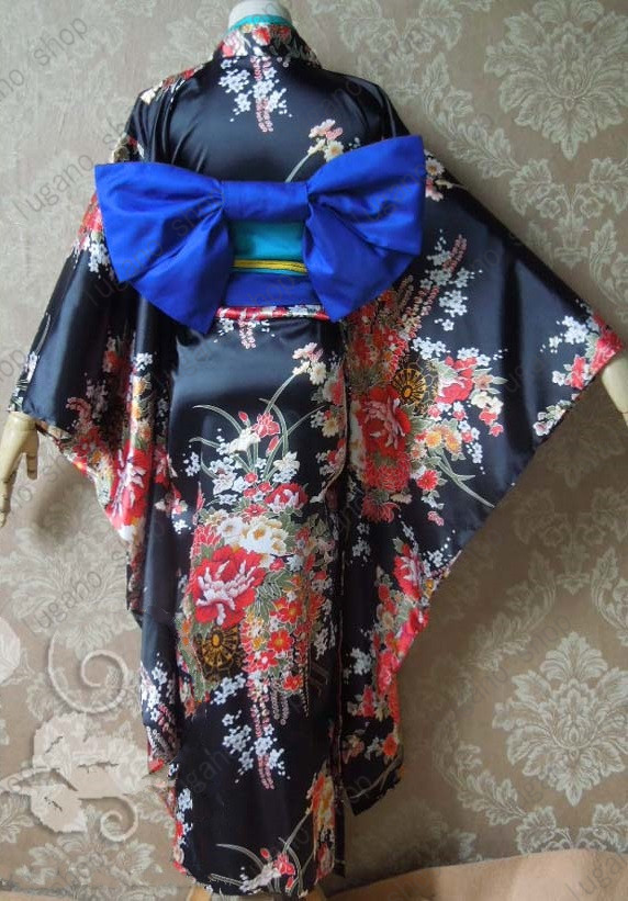 LUGANO 地獄少女 二籠 閻魔 愛（えんま あい） 風 浴衣 着物 コスプレ