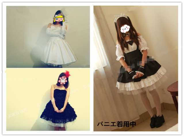 高品質 ドレス ワンピース スカート用 ショットパニエ Cosplay Lolita 日常衣装に 白 黒2色 Hp003の通販はau Wowma Yy Shop