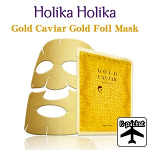 代引き不可 韓国直送 韓国コスメ Holika Holika Gold Caviar Gold Foil Mask ゴールド キャビア ゴールド ホイル マスク の通販はwowma 韓流ショップ