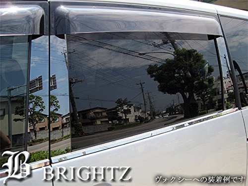 BRIGHTZ プリウスα ZVW40W ZVW41W 超鏡面ステンレスブラックメッキピラーパネル バイザー無用 10PC PIL−BLA−305の通販は