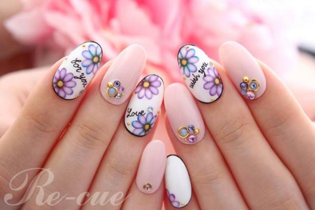 Re Cue 美しすぎる アクアデイジーl Ad 1l 透明感とグラデーションにこだわった可憐な花びらのネイルシール の通販はau Pay マーケット ネイルショップcutienail