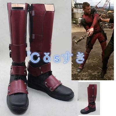 デッドプール Deadpool ウェイドウィルソン Wade Wilson X-武器 コスプレブーツ 靴 コスプレシューズ イベント ハロウイン の通販は