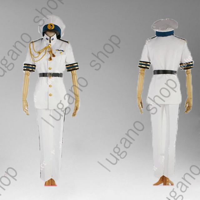 Free! フリー　七瀬遥 軍服　風  衣装+ウイッグ+靴フルセット コスプレ衣装　新品　完全オーダメイドも対応可能 Free! フリー 七瀬遥 軍服 風 衣装+ウイッグ+靴フルセット コスプレ