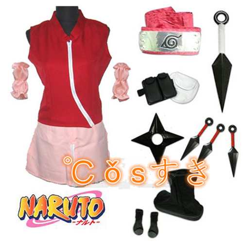 NARUTO ナルト 春野サクラ二代目 全セットCOS 高品質 新品 変装 仮装 イベントコスチューム cosplay衣装 の通販は