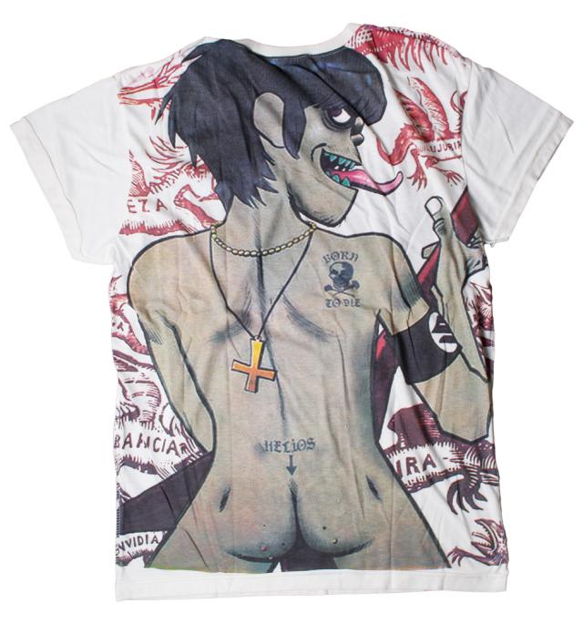 裏生地デザイン ロックTシャツ Gorillaz ゴリラズ マードック ニコルス