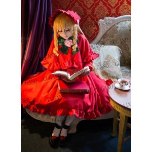 ローゼンメイデン☆Rozen Maiden 真紅 風  衣装+ウイッグ+靴 コスプレ衣装　新品　完全オーダメイドも対応可能_1