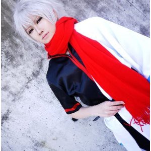 Amazon.co.jp: FB-コスプレ ポリエステル 銀魂 坂田銀時 風 着物