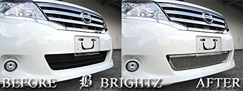 BRIGHTZ セレナ C26 前期 超鏡面ステンレスメッキメッシュアンダーグリルカバー Cタイプ バンパー アンダー ダクト  GRI−UND−033｜au PAY マーケット