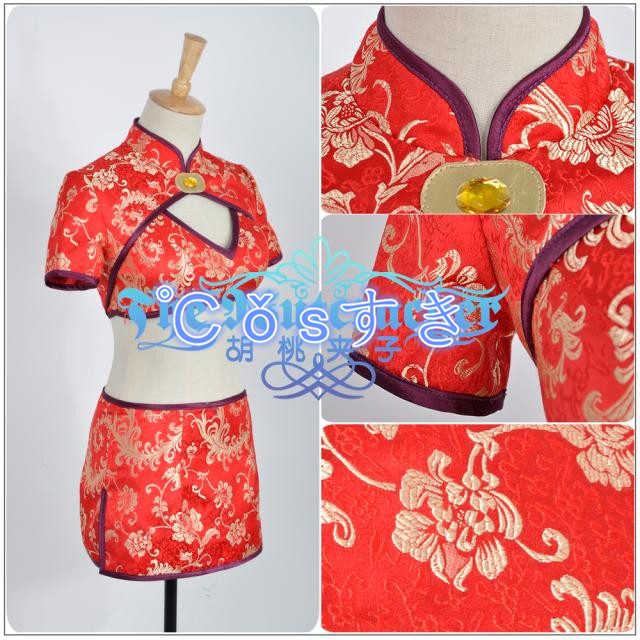 食戟のソーマ 水戸 郁魅 みと いくみ チャイナドレス コスプレ衣装 COS 高品質 新品 Cosplay アニメ コスチューム