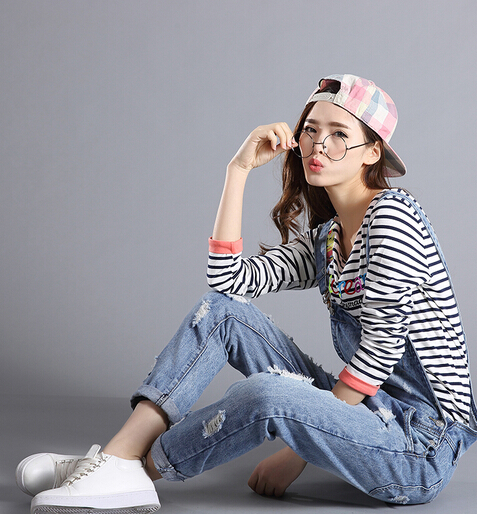 16春夏 ダメージ加工 デニムサロペット オーバーオール パンツ ボトムワンピース デニムジーンズ 今季主流の通販はau Pay マーケット ヒナギクファッション