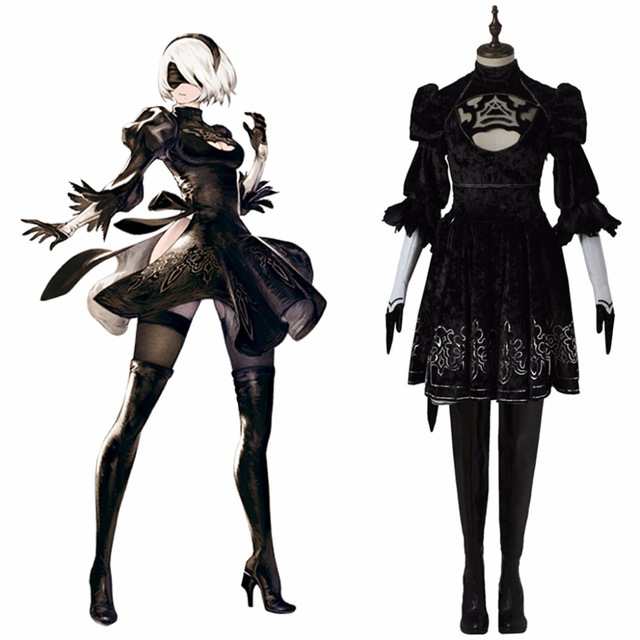 高品質 高級コスプレ衣装 ニーア オートマタ 風 オーダーメイド ドレス NieR-Automa 2B Cosplay Dress ｜au PAY  マーケット